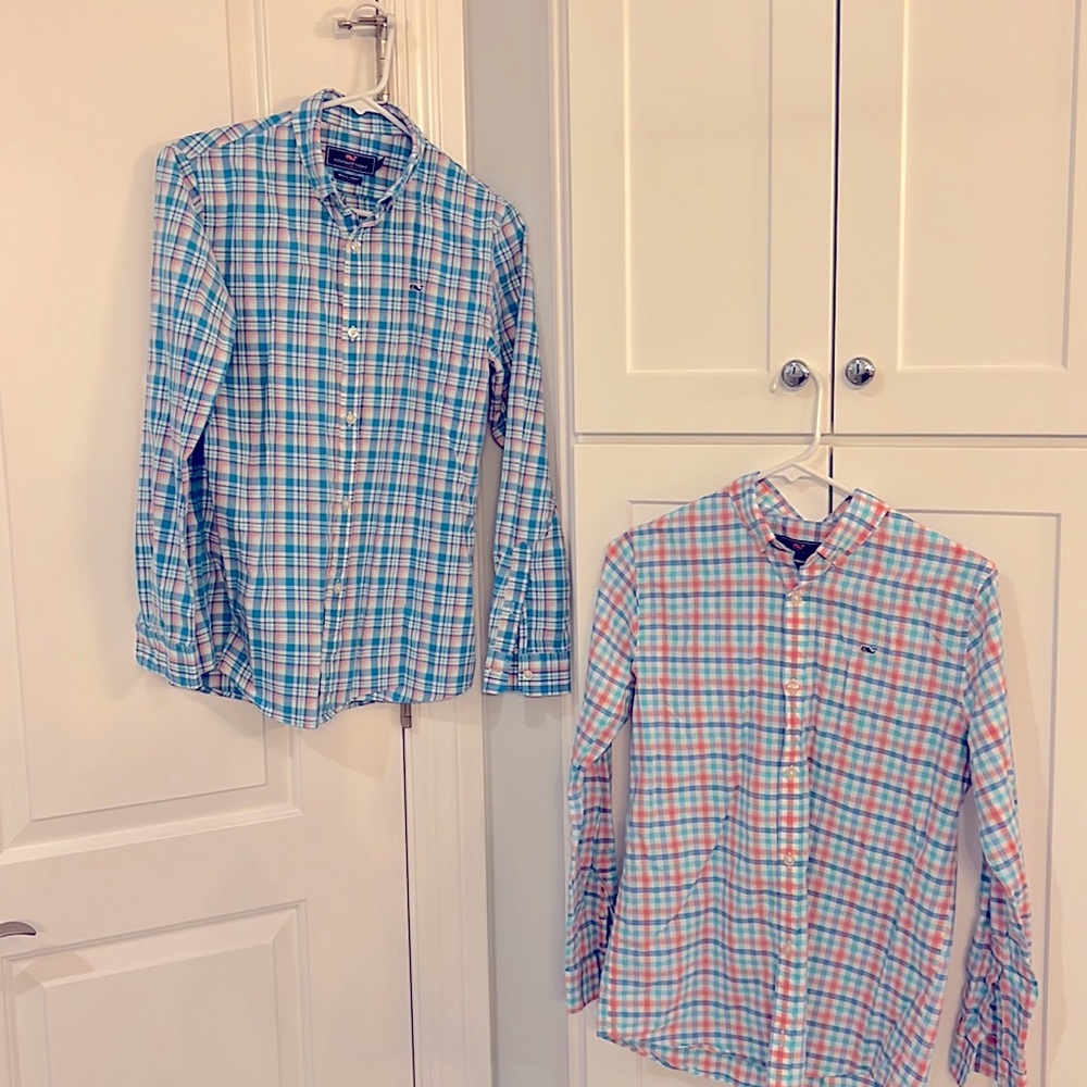 Lot of 2 Vineyard Vines Plaid Shirts